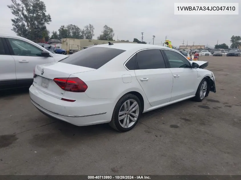 2018 Volkswagen Passat 2.0T Se VIN: 1VWBA7A34JC047410 Lot: 40713993