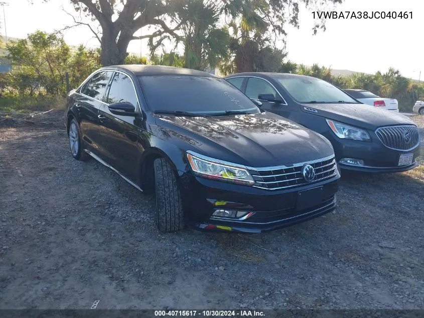 2018 Volkswagen Passat 2.0T Se VIN: 1VWBA7A38JC040461 Lot: 40715617