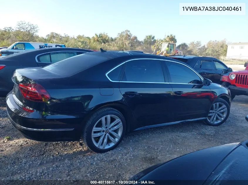 2018 Volkswagen Passat 2.0T Se VIN: 1VWBA7A38JC040461 Lot: 40715617