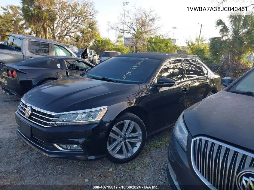 2018 Volkswagen Passat 2.0T Se VIN: 1VWBA7A38JC040461 Lot: 40715617