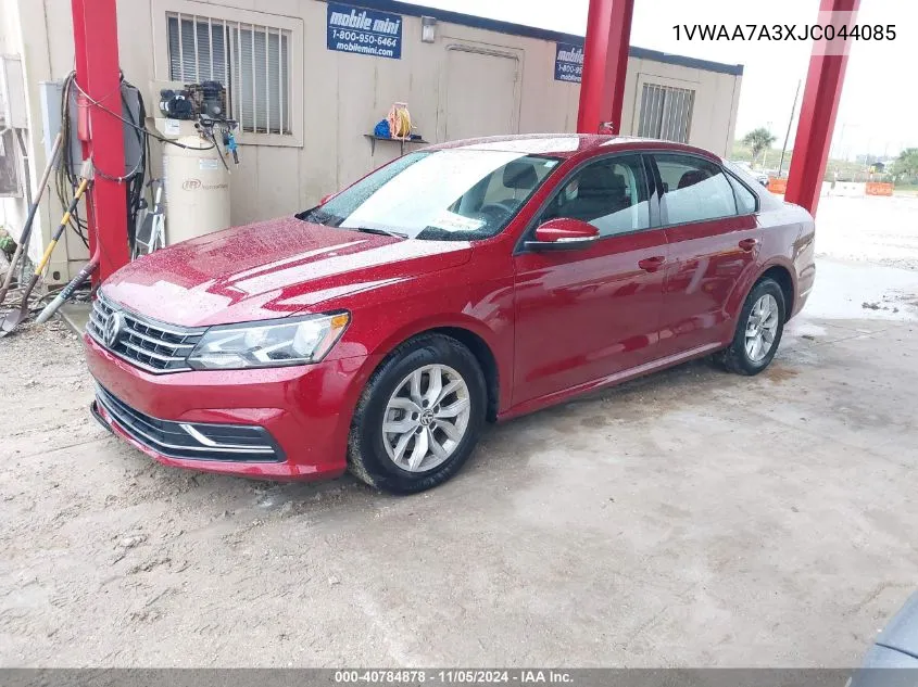 2018 Volkswagen Passat 2.0T R-Line/2.0T S VIN: 1VWAA7A3XJC044085 Lot: 40784878