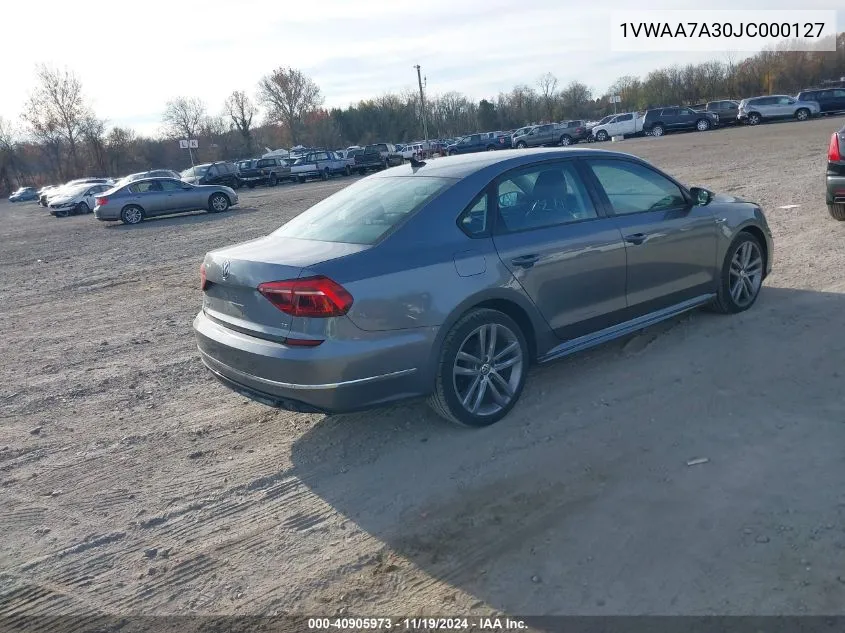 2018 Volkswagen Passat 2.0T R-Line/2.0T S VIN: 1VWAA7A30JC000127 Lot: 40905973