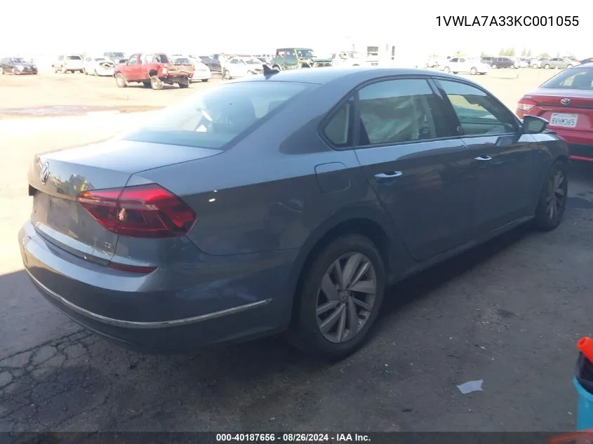 1VWLA7A33KC001055 2019 Volkswagen Passat 2.0T Wolfsburg Edition