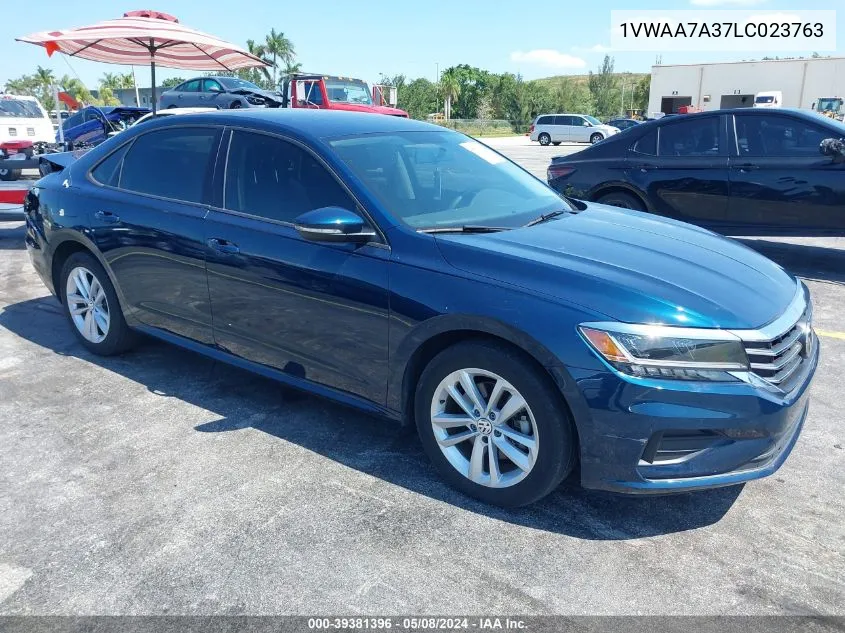 2020 Volkswagen Passat 2.0T S VIN: 1VWAA7A37LC023763 Lot: 39381396