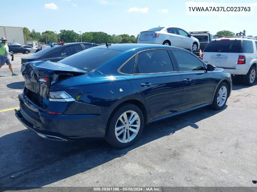 1VWAA7A37LC023763 2020 Volkswagen Passat 2.0T S