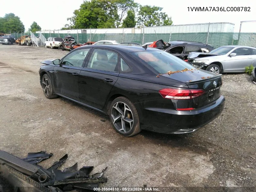 2020 Volkswagen Passat 2.0T R-Line VIN: 1VWMA7A36LC008782 Lot: 40565227