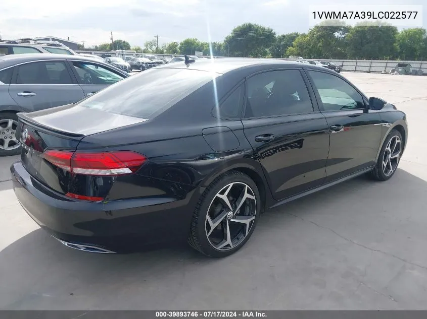 1VWMA7A39LC022577 2020 Volkswagen Passat 2.0T R-Line