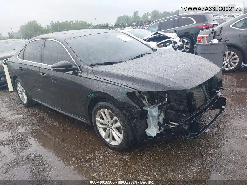 2020 Volkswagen Passat 2.0T Se VIN: 1VWWA7A33LC002172 Lot: 40026906