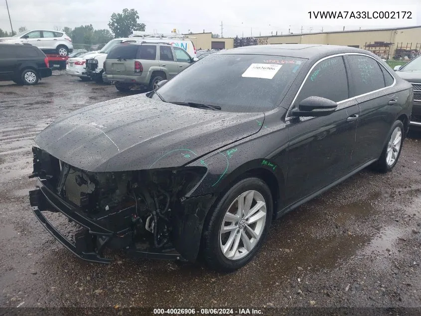 1VWWA7A33LC002172 2020 Volkswagen Passat 2.0T Se