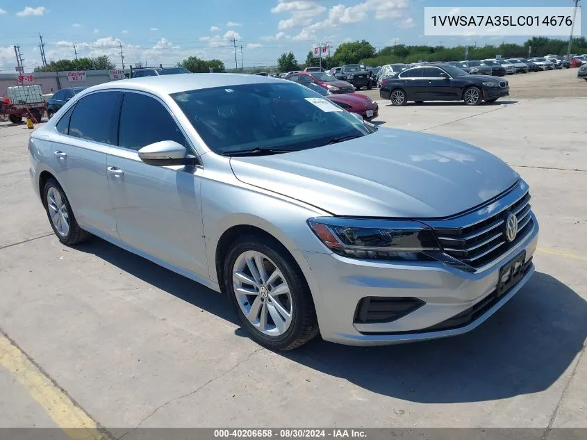 2020 Volkswagen Passat 2.0T Se VIN: 1VWSA7A35LC014676 Lot: 40206658