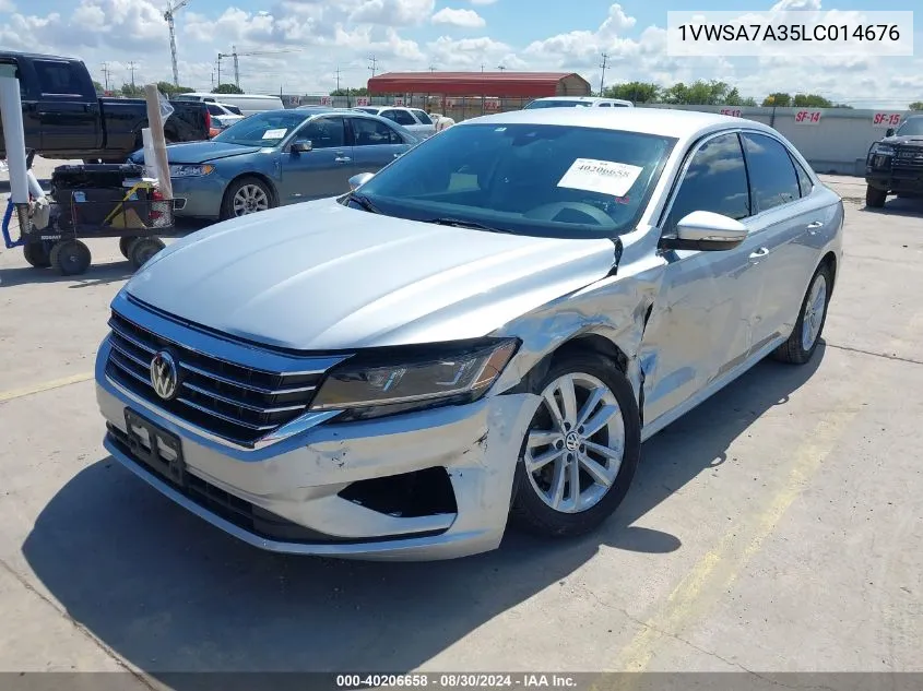 2020 Volkswagen Passat 2.0T Se VIN: 1VWSA7A35LC014676 Lot: 40206658