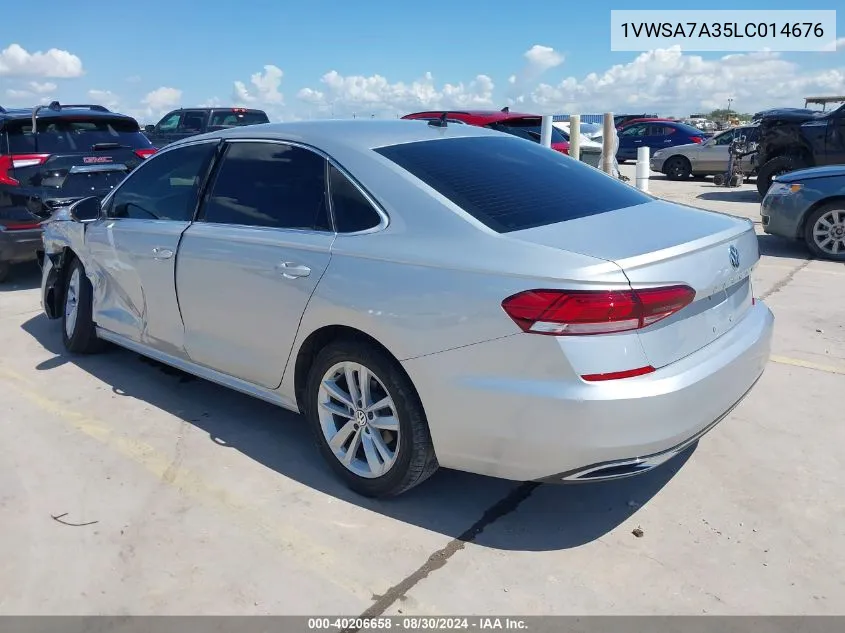 1VWSA7A35LC014676 2020 Volkswagen Passat 2.0T Se