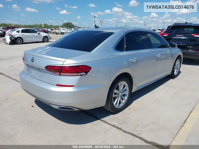 2020 Volkswagen Passat 2.0T Se VIN: 1VWSA7A35LC014676 Lot: 40206658