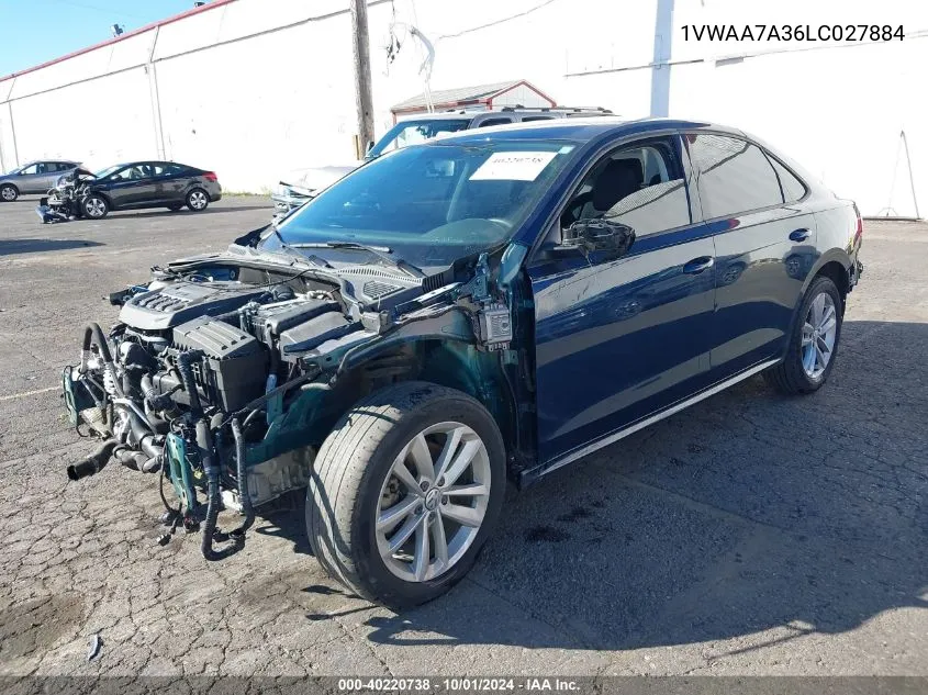 2020 Volkswagen Passat 2.0T S VIN: 1VWAA7A36LC027884 Lot: 40220738