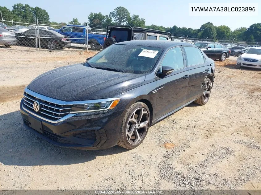 2020 Volkswagen Passat 2.0T R-Line VIN: 1VWMA7A38LC023896 Lot: 40228245