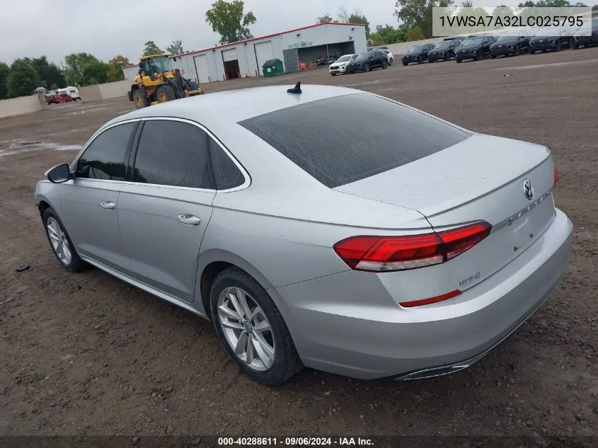 2020 Volkswagen Passat Se VIN: 1VWSA7A32LC025795 Lot: 40288611