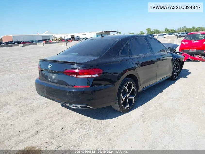 2020 Volkswagen Passat R-Line VIN: 1VWMA7A32LC024347 Lot: 40304612