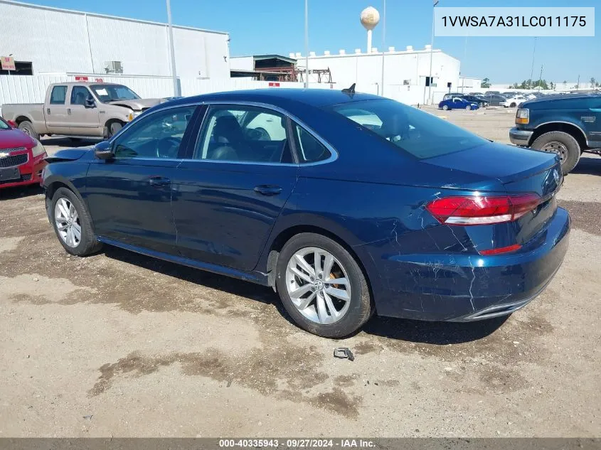 2020 Volkswagen Passat 2.0T Se VIN: 1VWSA7A31LC011175 Lot: 40335943