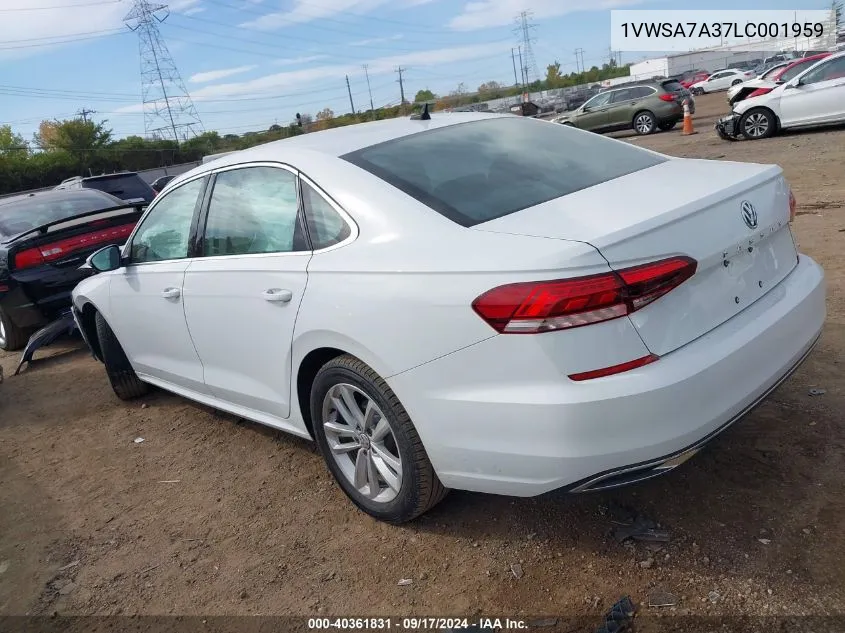 1VWSA7A37LC001959 2020 Volkswagen Passat 2.0T Se