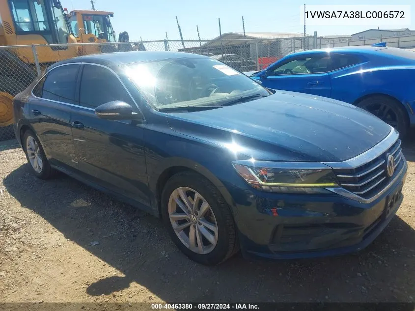 2020 Volkswagen Passat 2.0T Se VIN: 1VWSA7A38LC006572 Lot: 40463380