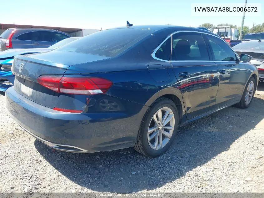 2020 Volkswagen Passat 2.0T Se VIN: 1VWSA7A38LC006572 Lot: 40463380