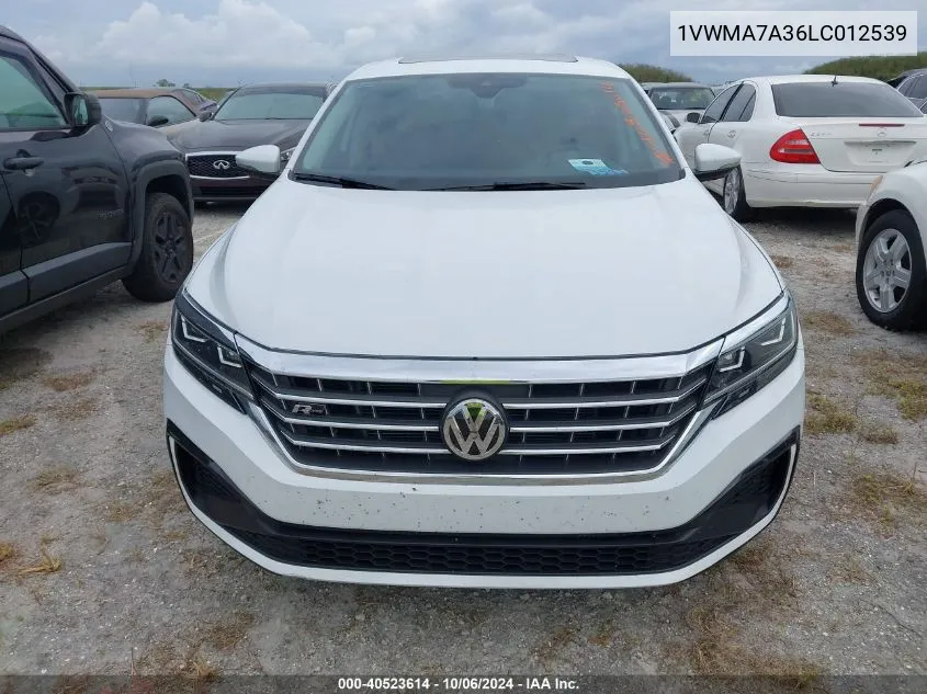 2020 Volkswagen Passat R-Line VIN: 1VWMA7A36LC012539 Lot: 40523614