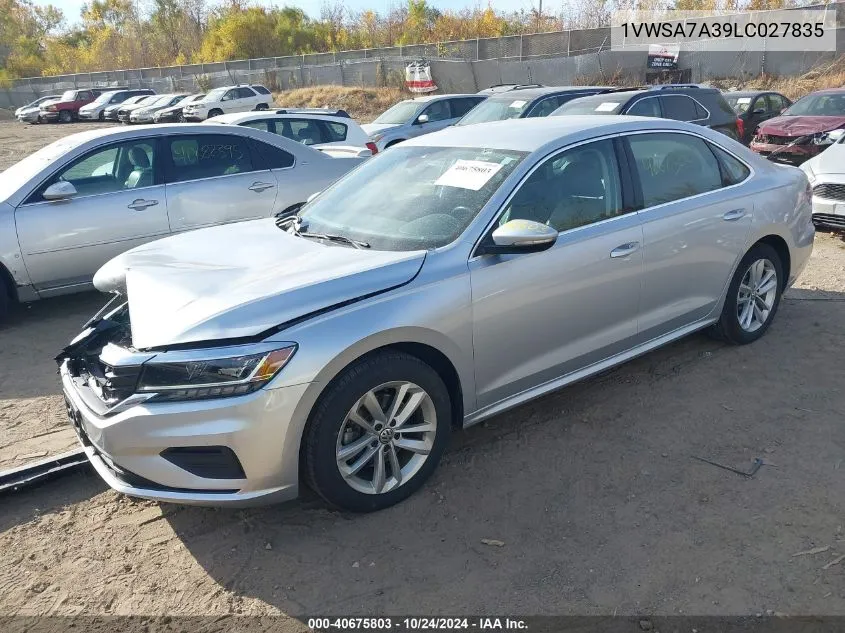 2020 Volkswagen Passat 2.0T Se VIN: 1VWSA7A39LC027835 Lot: 40675803