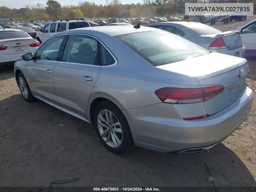 2020 Volkswagen Passat 2.0T Se VIN: 1VWSA7A39LC027835 Lot: 40675803