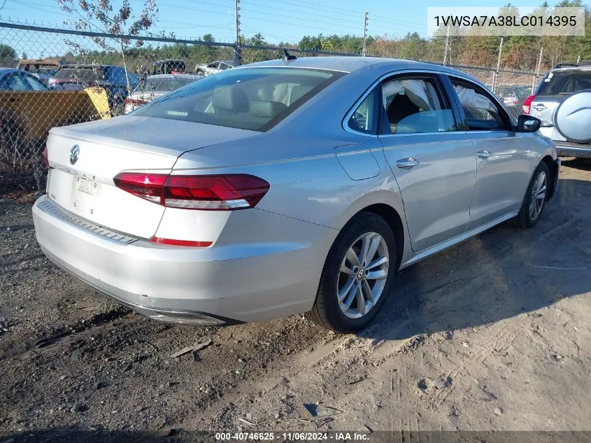 2020 Volkswagen Passat 2.0T Se VIN: 1VWSA7A38LC014395 Lot: 40746625