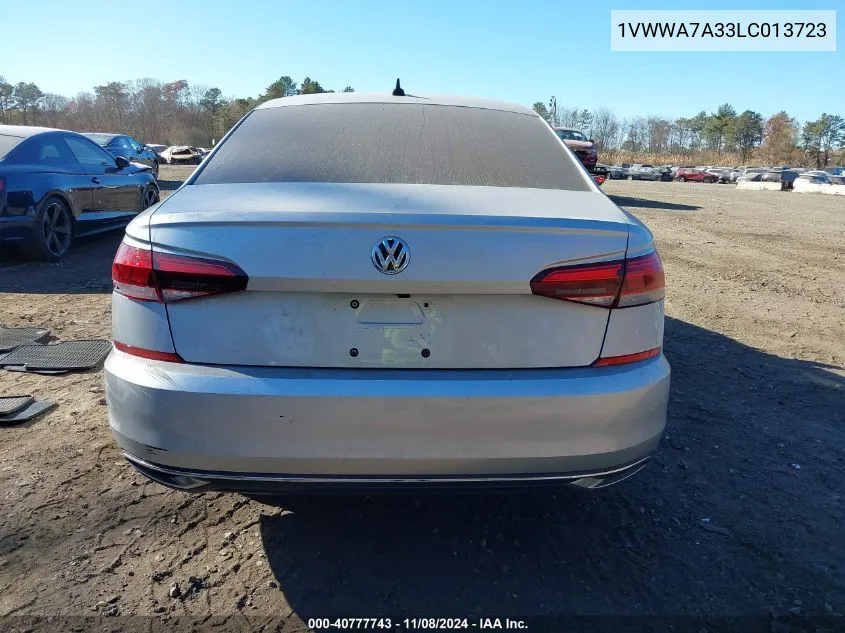 2020 Volkswagen Passat 2.0T Se VIN: 1VWWA7A33LC013723 Lot: 40777743