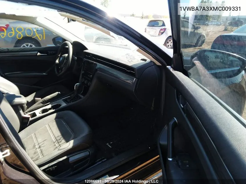 1VWBA7A3XMC009331 2021 Volkswagen Passat