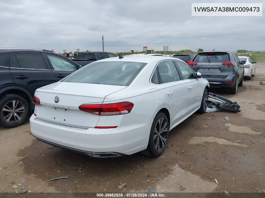 1VWSA7A38MC009473 2021 Volkswagen Passat Se