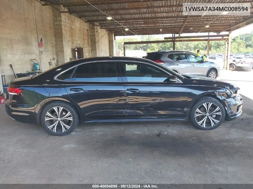 2021 Volkswagen Passat Se VIN: 1VWSA7A34MC008594 Lot: 40054898