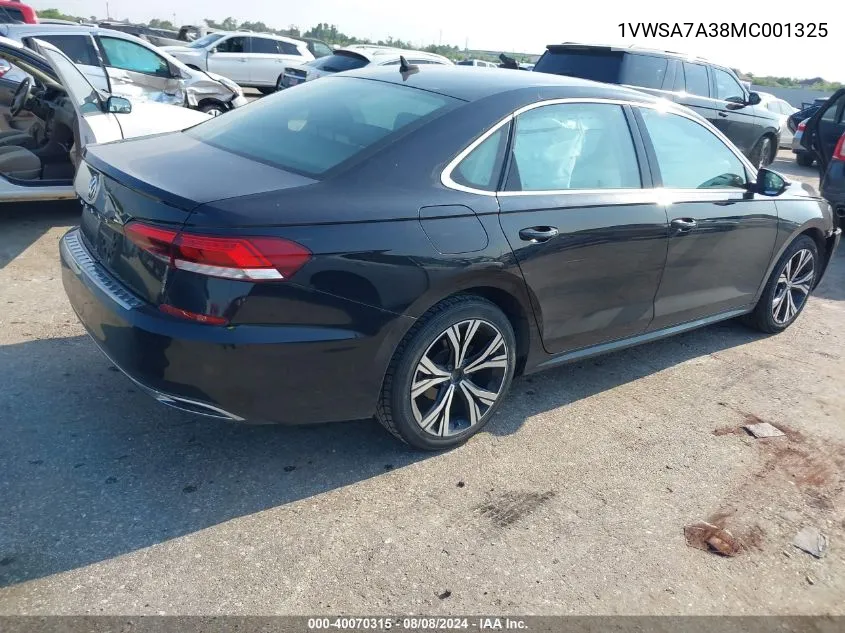 1VWSA7A38MC001325 2021 Volkswagen Passat 2.0T Se