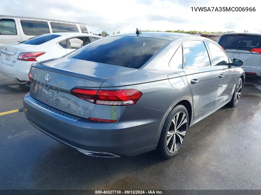 1VWSA7A35MC006966 2021 Volkswagen Passat Se