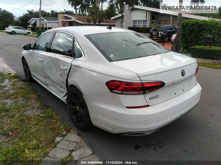 2021 Volkswagen Passat 2.0T Se VIN: 1VWSA7A39MC008428 Lot: 40899495