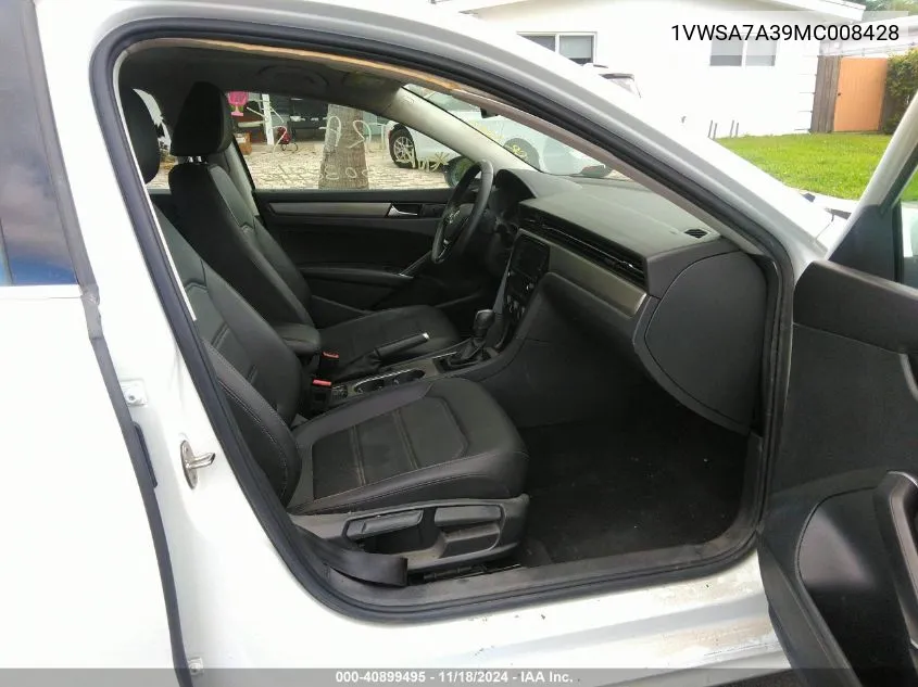 2021 Volkswagen Passat 2.0T Se VIN: 1VWSA7A39MC008428 Lot: 40899495