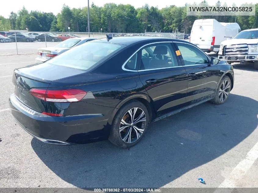 2022 Volkswagen Passat 2.0T Se VIN: 1VWSA7A32NC005825 Lot: 39788362