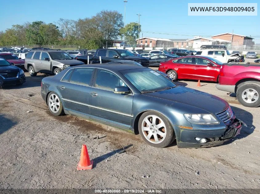 2004 Volkswagen Phaeton V8 VIN: WVWAF63D948009405 Lot: 40380868