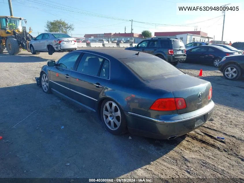 2004 Volkswagen Phaeton V8 VIN: WVWAF63D948009405 Lot: 40380868