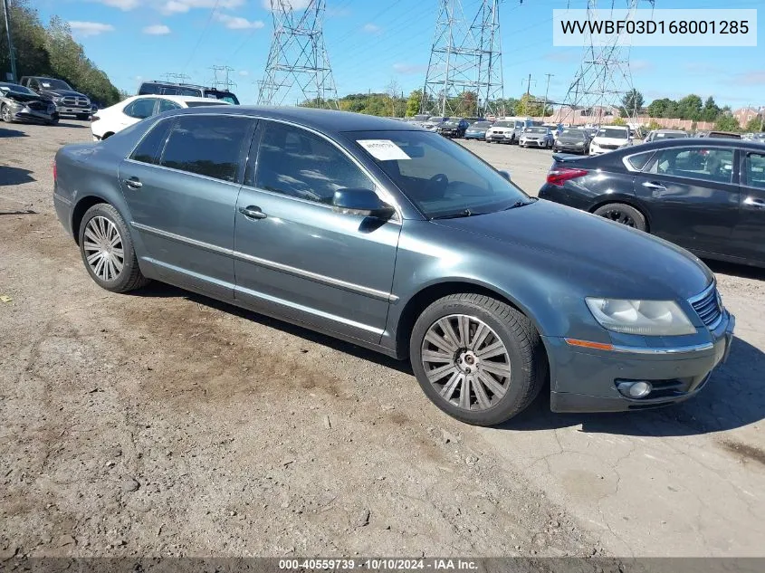 2006 Volkswagen Phaeton V8 VIN: WVWBF03D168001285 Lot: 40559739