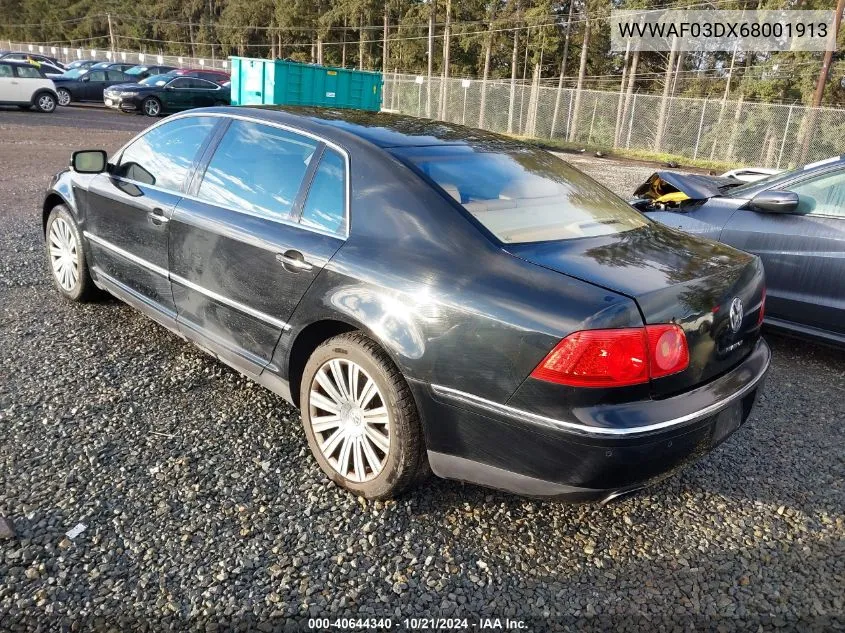 2006 Volkswagen Phaeton VIN: WVWAF03DX68001913 Lot: 40644340