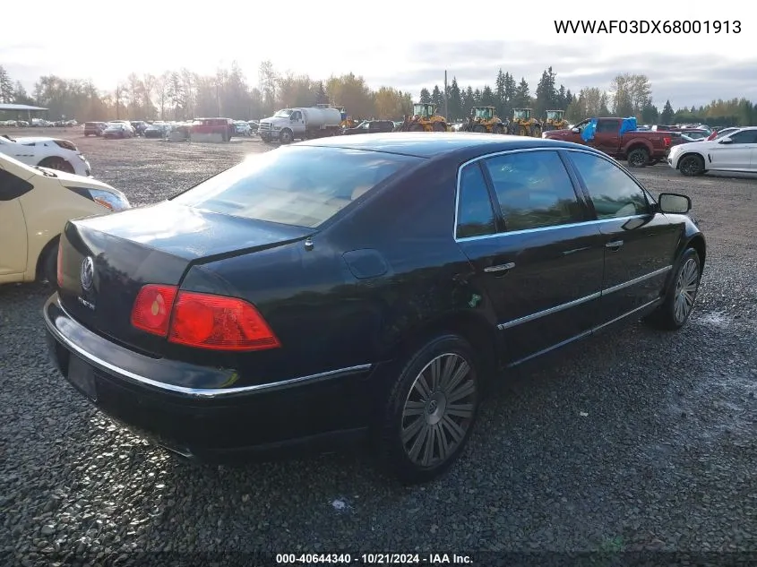 2006 Volkswagen Phaeton VIN: WVWAF03DX68001913 Lot: 40644340