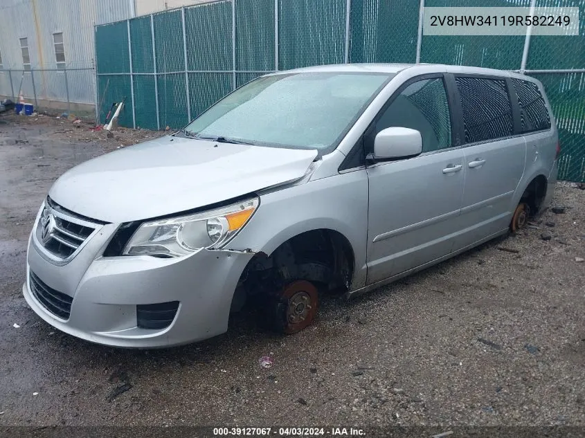 2009 Volkswagen Routan Se VIN: 2V8HW34119R582249 Lot: 39127067