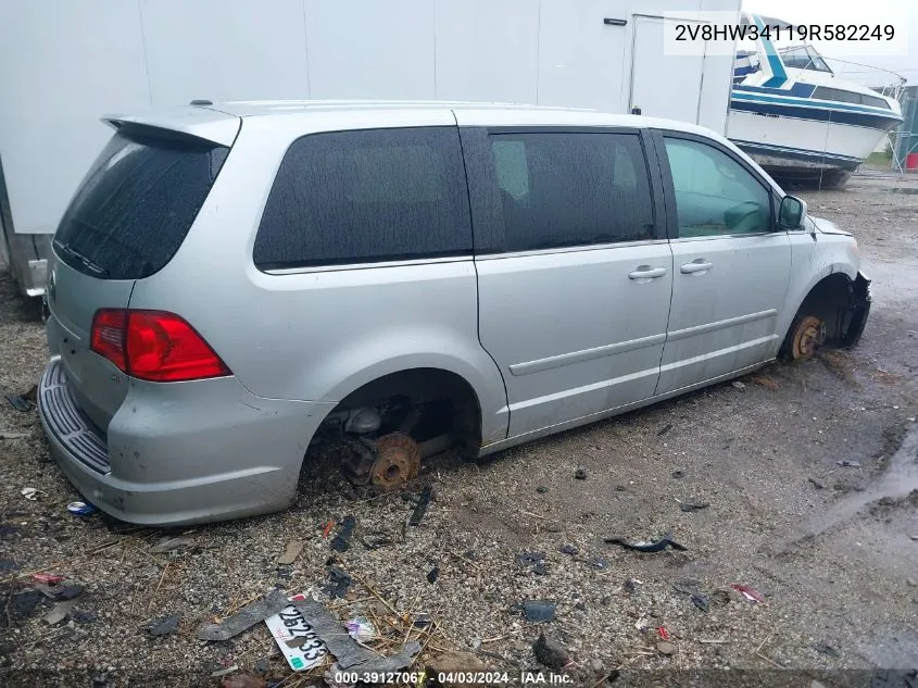 2009 Volkswagen Routan Se VIN: 2V8HW34119R582249 Lot: 39127067