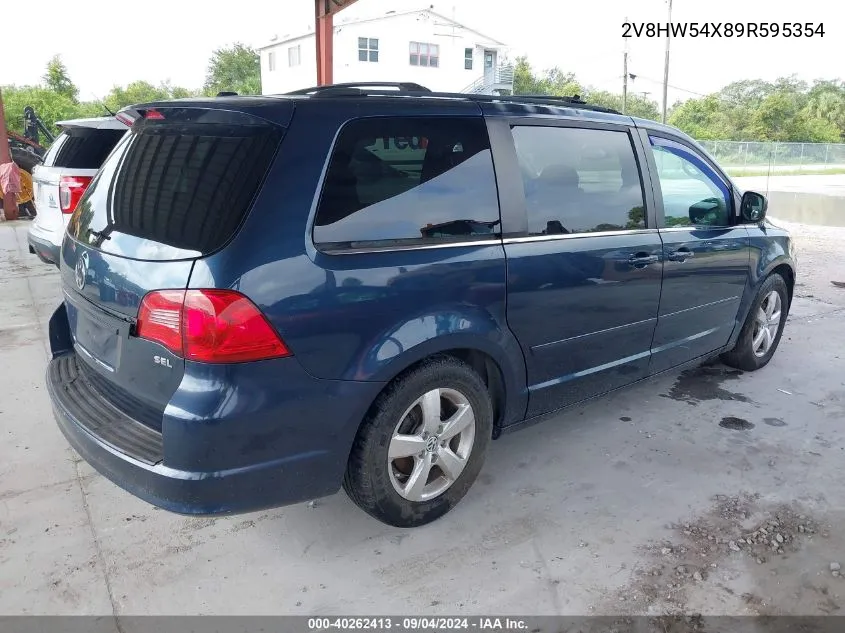 2009 Volkswagen Routan Sel VIN: 2V8HW54X89R595354 Lot: 40262413