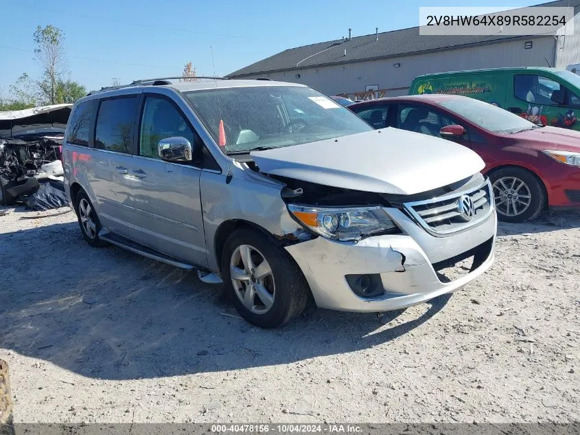 2009 Volkswagen Routan Sel Premium VIN: 2V8HW64X89R582254 Lot: 40478156