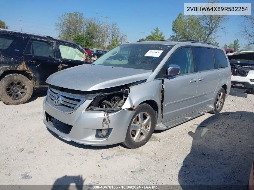 2009 Volkswagen Routan Sel Premium VIN: 2V8HW64X89R582254 Lot: 40478156