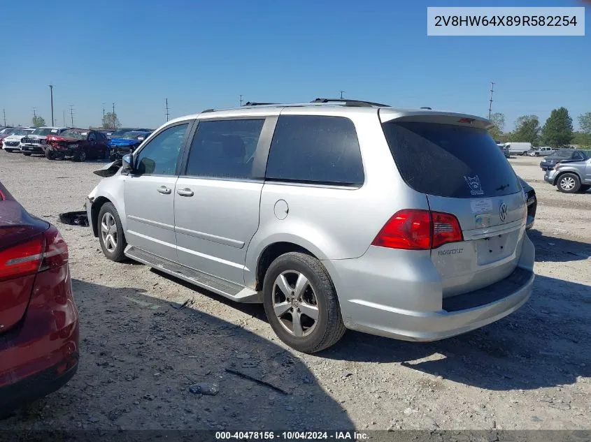 2009 Volkswagen Routan Sel Premium VIN: 2V8HW64X89R582254 Lot: 40478156