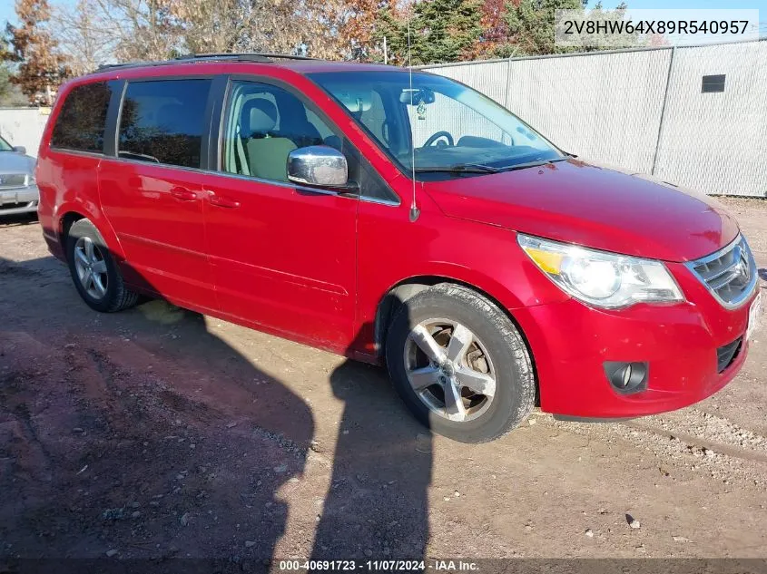 2009 Volkswagen Routan Sel Premium VIN: 2V8HW64X89R540957 Lot: 40691723